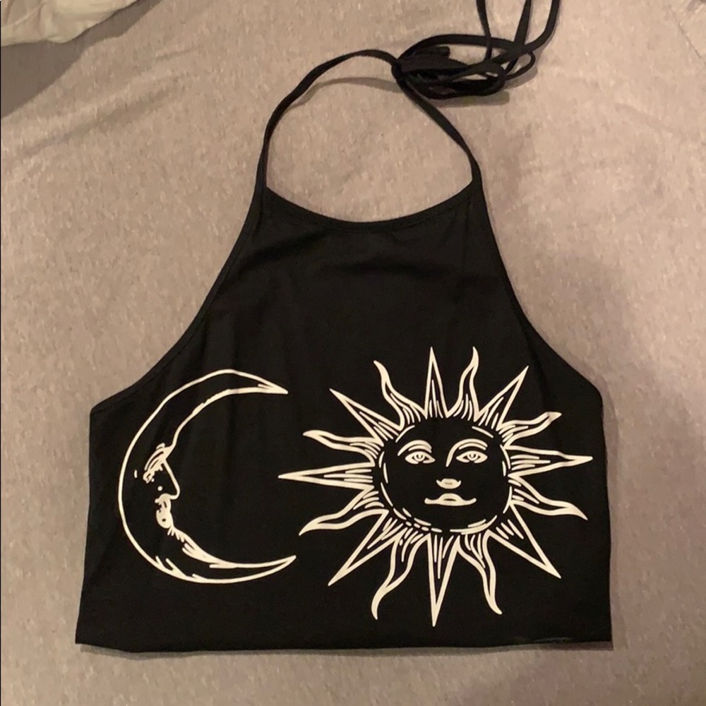 sun & moon halter neck top